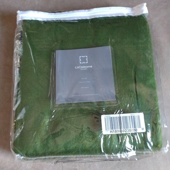 NWT Liz Claiborne NY~Green & Blue Fair Isle Decorative Throw Blanket 50 x 70 - Picture 7 of 7